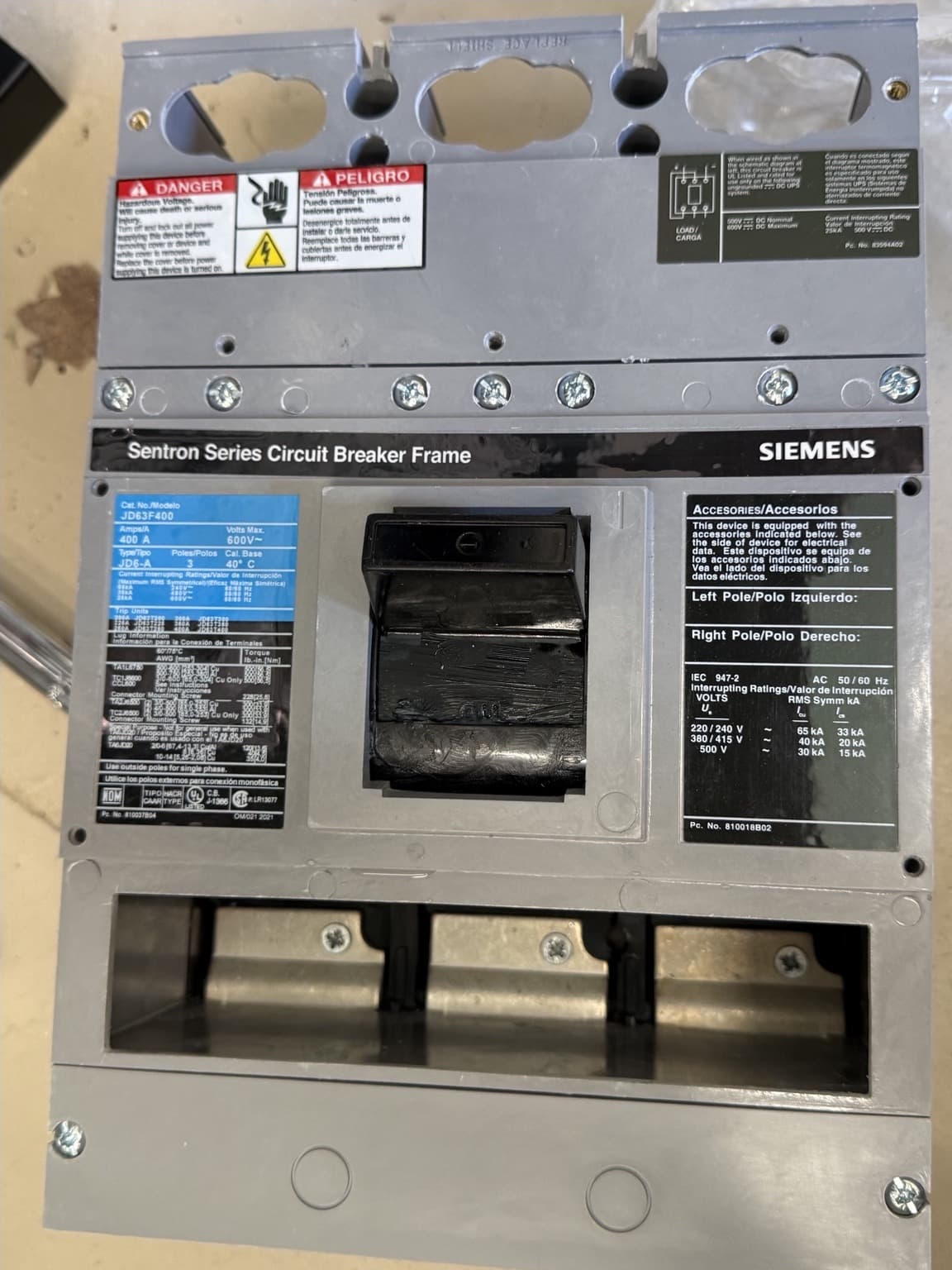 Hilton Garden Inn Siemens Switchgear Diagnostics commercial service work